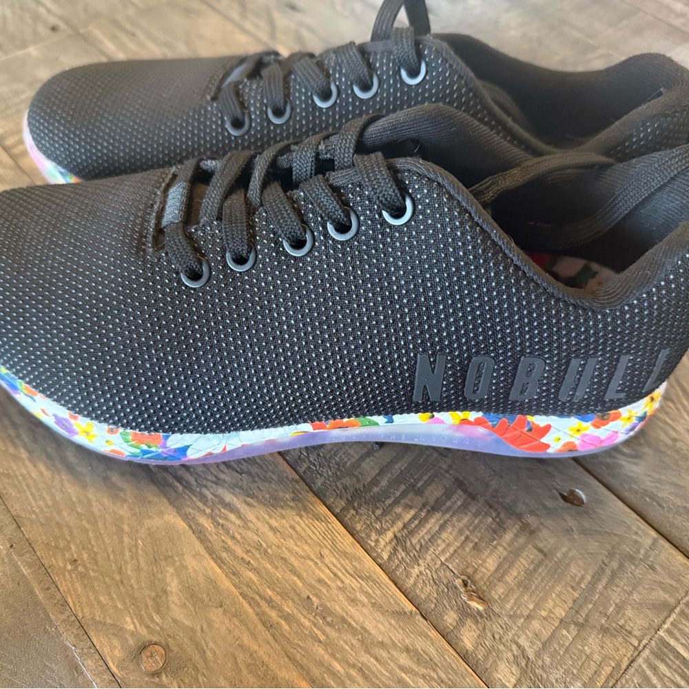 NOBULL Black Sneakers with Colorful Sole